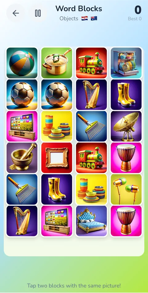 Word Blocks game screen