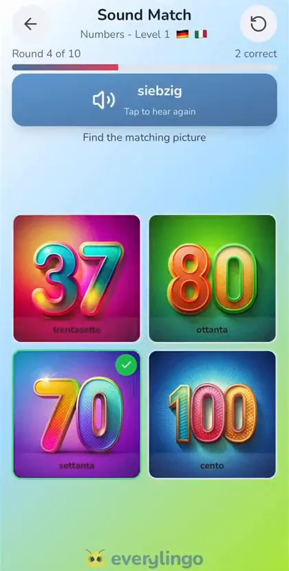 Sound Match game screen